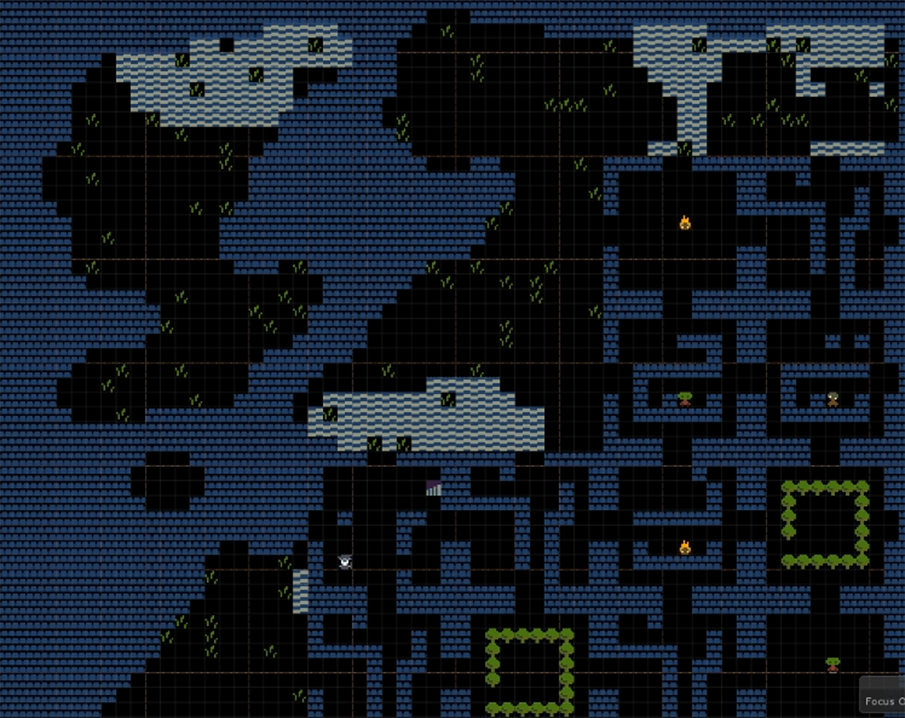 Example 2D procedural roguelike dungeon map, generated in Unity by mmmatto